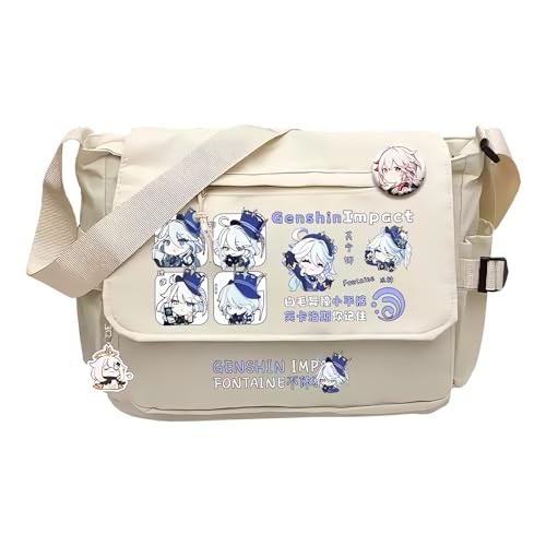 Game Handbag Kamisato Ayaka Crossbody Bag Cute Single Shoulder Bag Adult 3D Print Anime Backpack Bag