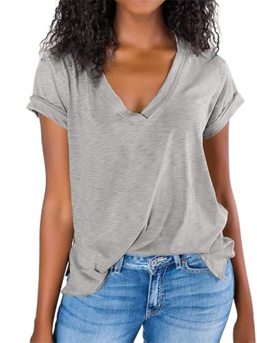 T-shirt d'été fluide anti-transpiration gris clair femme en L