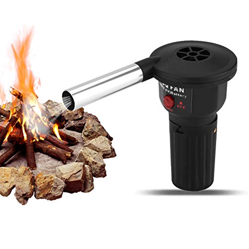 Dioche Air Blower, Electric Portable Fire Blower Grill Fire Starter Flame Exciter, Campfire Cooking Tools for BBQ Picnic Outdoor Camping Hiking Cooking Tool