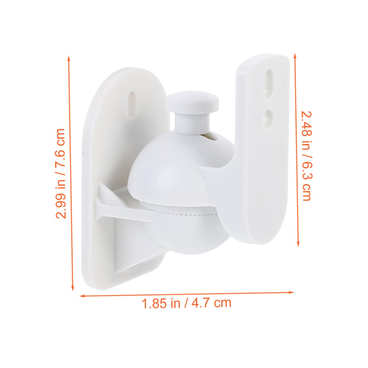 Homoyoyo 4 pièces Support Mural pour Enceintes Supports Ajustables Rotatifs pour Montage Mural Brackets Pratiques et Durables pour Enceintes Murales