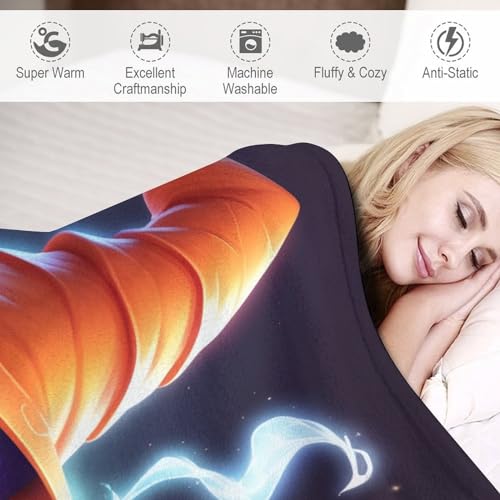 Couverture flannel légère super douce à imprimé citrouille premium - 4