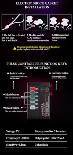 12er Elektro Shock BDSM Schwarz Bondage Set Sex spielzeug für die Paare Elektrische Stimulation Einstellbar Handschellen Fußfesseln Elektrostimulation Fesselset SM E-stim Sexspielzeug Für Männer Frau