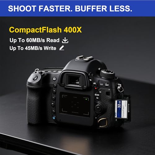 Image of Dogfish Compact Flash Memory Card 32GB 2PACK 400X FAT32 CF Cards for Vintage Digital Camera