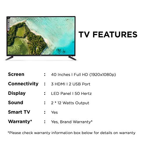 Image of YC 101.6 cm (40 inches) HD Ready Smart Android LED TV YCPL40SL (Black) (2020 model)
