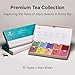 OSULLOC Premium Tea Collection (40 count, 10 flavors x 4 ea), Self Care Sampler Gift Box Variety Pack, Premium Organic Pure & Blended Tea from Jeju