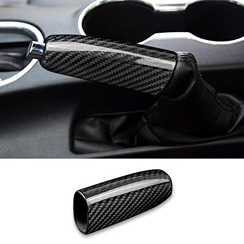 AIRSPEED Carbon Fiber Car Handbrake Cover Parking Grip Handle Lever Sleeve Protector Case for Ford Mustang 2015-2019 Accessories