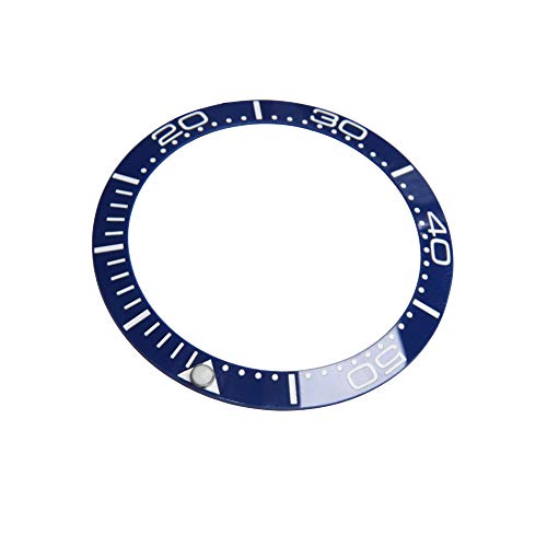38mm Ceramic Omega Bezel for Omega seamaster Planet Ocean 007 41mm Automatic Watch (Blue)