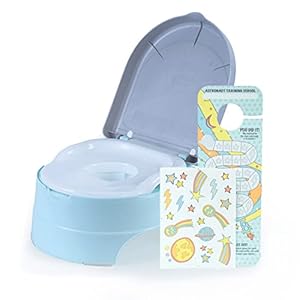 Summer® My Fun Potty Rewards (Blue) – 3-Stage Potty Training Toilet – Includes Colorful Stickers and Training Chart…