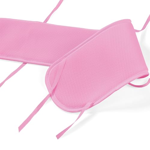 Image of 3PCS Crib Rail Covers for Teething - Non-Padded- Easy Install, Soft Mesh Cover,Mesh Coverage Straps for Full Size (Pink)