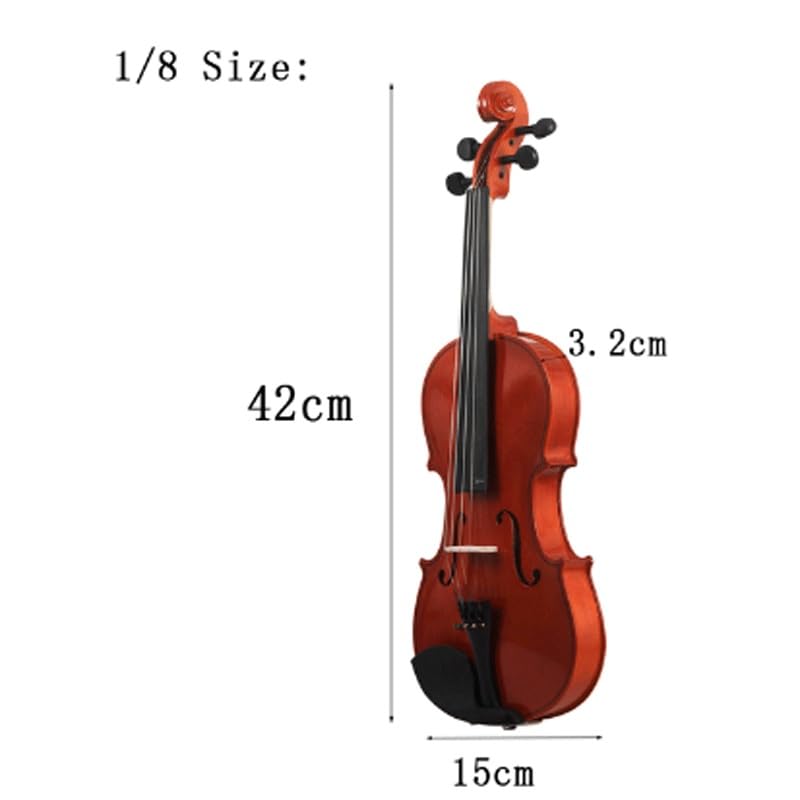 Violon 1/8 à 4/4 en érable massif pour débutant avec accessoires complets