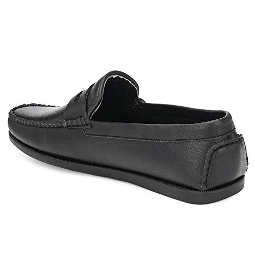 Image of Men's Shoes Black Moccasin-10 (4002)
