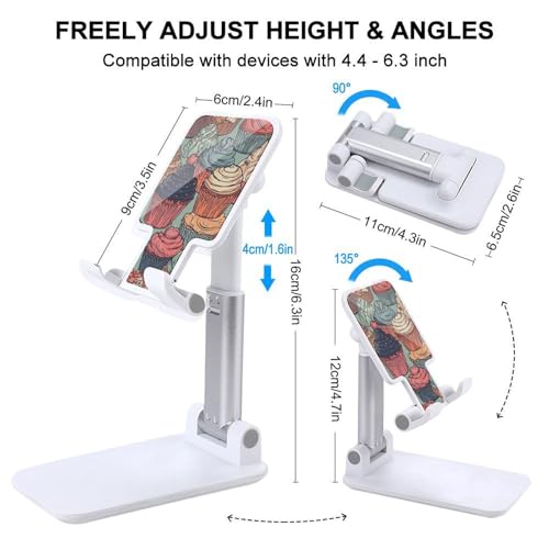 Support de téléphone portable pliable gâteau réglable bureau smartphone iPhone compatible Android