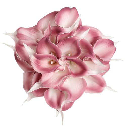 IPOPU Pink Calla Lily Faux Flowers