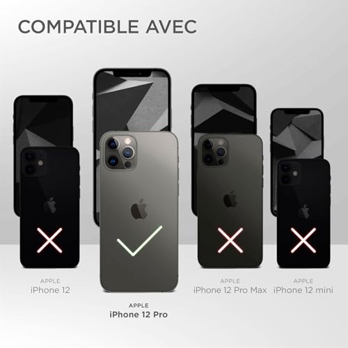 Coque silicone compatible Apple iPhone 12 Pro souple rose mat double couche - 7