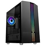 Boîtier Mini Tour Micro ATX Liflig B41 RGB avec Panneau Vitré, Noir