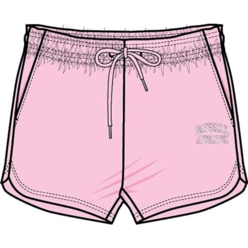 Shorts de sport femme Russell Athletic Rosa pour entraînement et fitness