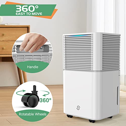 Image of HUMILABS 1500 Sq. Ft Dehumidifiers for Home and Basements,22 Pints Dehumidifiers for Large Room with Auto or Manual Drainage,0.528 Gallon Water Tank,24 Hours Timer,Dry Clothes Mode