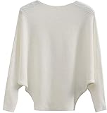 GOLDSTITCH Women Lightweight Oversized Sweaters Tops Batwing Sleeves Knitted Dolman Pullovers