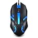 ERUN Gaming Mouse Wired, Chroma RGB Backlit Color 4DPI Adjustable Comfortable Grip Ergonomic Optical PC Computer Mice with Fire Button Mouse (Black)
