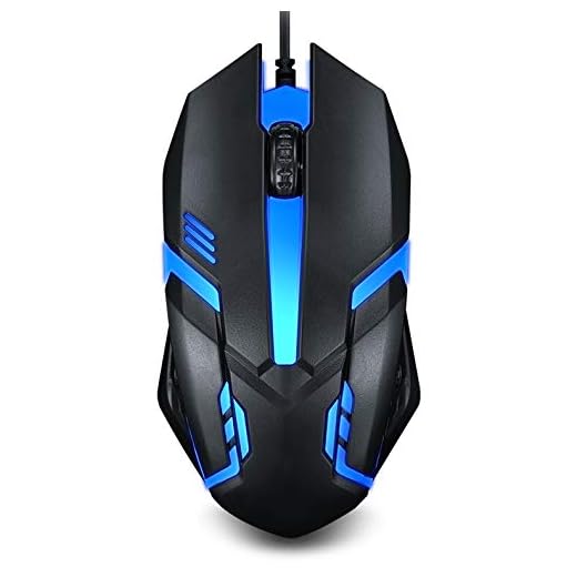 ERUN Gaming Mouse Wired, Chroma RGB Backlit Color 4DPI Adjustable Comfortable Grip Ergonomic Optical PC Computer Mice with Fire Button Mouse (Black)