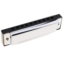 OriGlam Harmonica 10 trous Major Blues – Clé de Do – Harmonica pour enfants et adultes débutants – Avec étui rigide… - Les Beatles, Paul McCartney, John Lennon, RIngo Starr, George Harrison