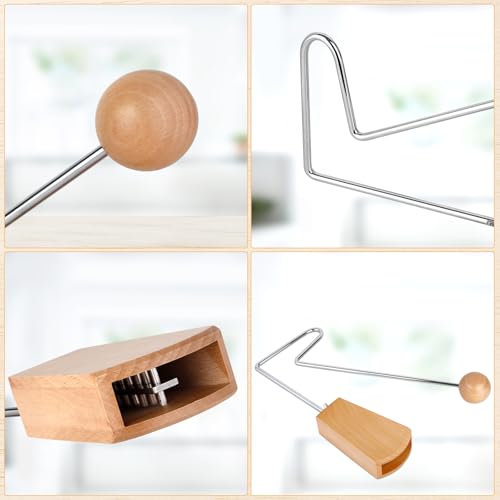 Wirmevi WIR24081901 Vibraslap, Percussion Instrument, Latin Hand Percussion Instrument, Easy To Use Handheld Rattling Sound Effect thumb #3