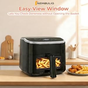 DUMOS Air Fryer, 4QT Nonstick Airfryer with 8 Presets Visual Window — photo 6 of 6
