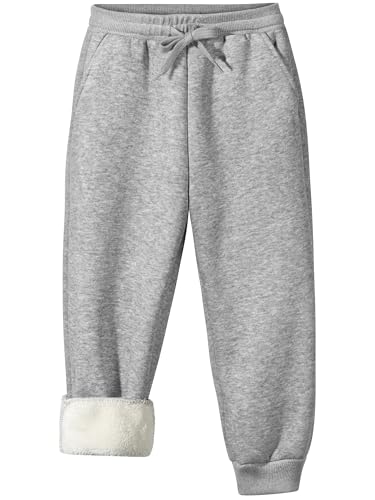 Ruisita Jungen Mädchen Sherpa-Fleece-gefütterte Jogginghose...