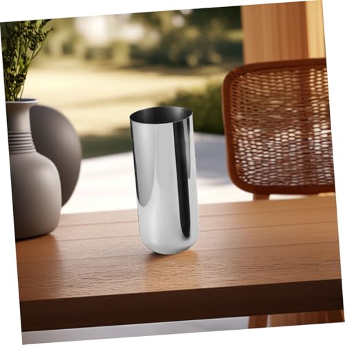 Pot de fleurs moderne OUNONA vase acier inoxydable deco minimaliste