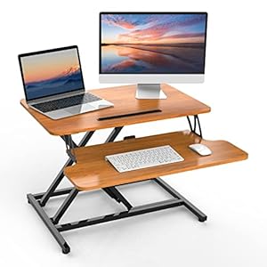 ERGOMAKER Staande standaard, in hoogte verstelbaar bureau, 64 x 41 cm, snelle pasvorm, staande computertafel met…