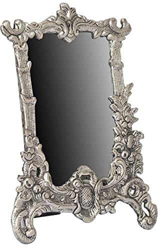 Image of LABHCART White Metal Rectangular Photo Frame (22 x 1 x 16 cm, Silver, Wall Mount)