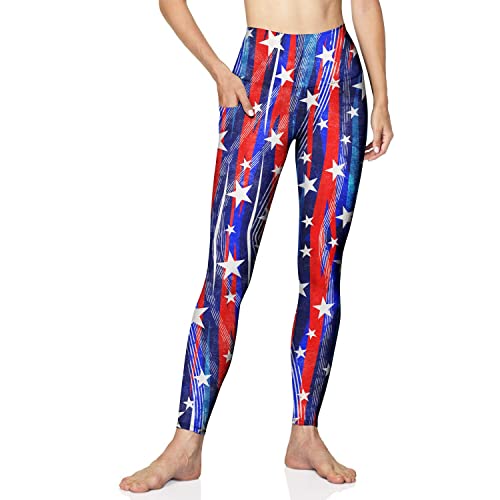 Medtogs American Flag Leggings For Women Usa Flag Yoga Pants Workout Athletic High Waisted Leggings With Pockets For Women #TOP21
