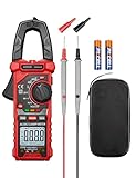 AstroAI Digital Clamp Meter Multimeter 4000 Counts Auto-ranging Amp Tester Measuring AC/DC Voltage & Current, Resistance, Capacitance, Frequency, Continuity, Live Wire Test, NCV Detection, Black