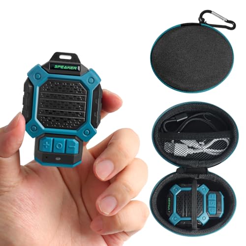 QUPERR Mini Enceinte Bluetooth avec Clip, Aimant et Corde – Enceinte Bluetooth sans Fil Portable étanche IP56, Bluetooth 5.3, Mains Libres avec Micro...