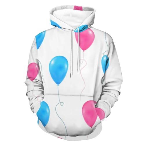 Hoodie Ballon Rose sweat à capuche coupe vent avec cordon et manches longues