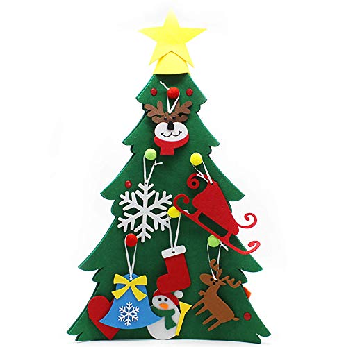 WYUYIWH DIY Felt Christmas Tree,2ft Wall Hanging Xmas Tree with