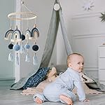 Baby Crib Mobiles Woodland for Newborn Baby Mobiles, Boho Rainbow Crib Mobile Nursery Decor, Baby Shower Use - Image 5