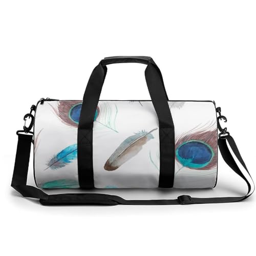 Sac de sport plume de paon bleue élégant et robuste pour vos week-ends