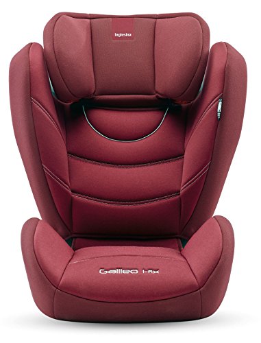 Inglesina Galileo I-Fix Seggiolino Auto, Gruppo 2/3 (15-36kg), per Bambini dai 3 a 12 Anni circa, Rosso