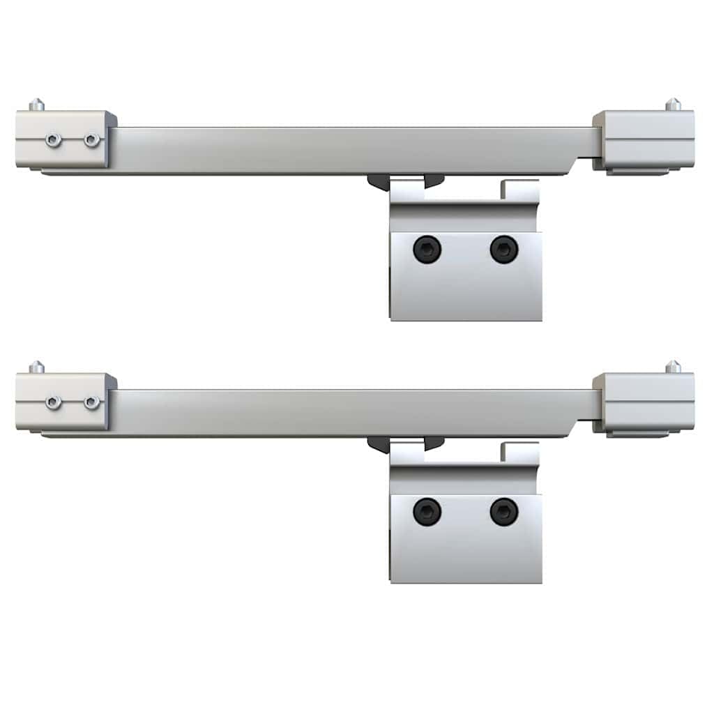 Porta Scorrevole in Vetro ESG e Alluminio Argento 90x205 cm