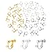 NBEADS 100 PCS Ramdom Mixed Color Screw Back Clip Earring Converter with Open Loop for Non-Pierced Earring Making