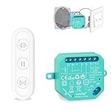 LoraTap Interruptor de Persiana, Receptor Módulo de Relé Inalámbrica con Mando a Distancia RF, Transmisor de Radio 868 MHz, Cortina