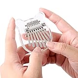 EASTROCK 8 Key Mini Kalimba, Finger Thumb Piano with Accessory Pendant Gift, Exquisite Finger Piano Ornaments Christmas Gift for Adult Beginners