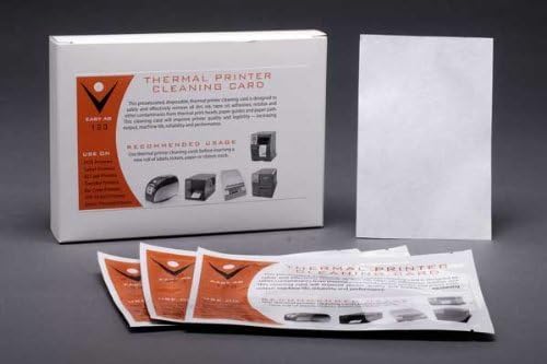 25pk Thermal and Receipt Printer Cleaning Card - Standard Sizes 4x6