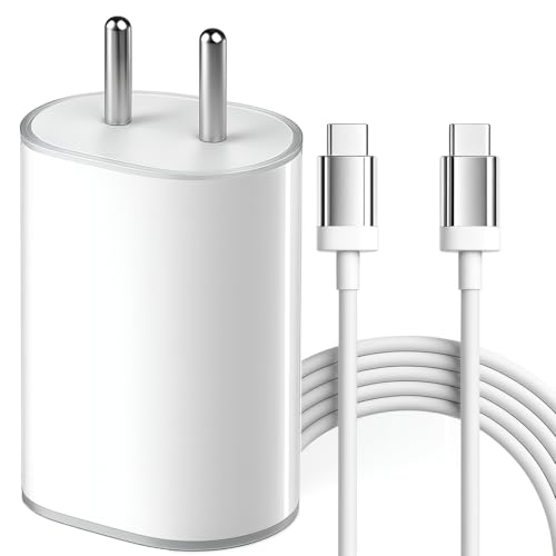 Image of 45W PD 3.0 BIS Certified Charger & C to C Cable Combo Compatible with Nothing Phone 3A /3A PLUS /2 /2A /2A Plus /1, CMF Phone 1, S25 Ultra, 17 Pro Max, Tablets & Laptops (45W Combo)