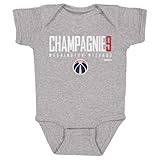 500 LEVEL Justin Champagnie Washington Wizards One-Piece Infant Bodysuit - Justin Champagnie Washington Wizards Elite WHT (Heather Gray, 18M)
