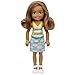 Barbie Chelsea Doll (6-inch Brunette) Wearing Skirt with Cloud Print and White Shoes, Gift for 3 to 7 Year Olds