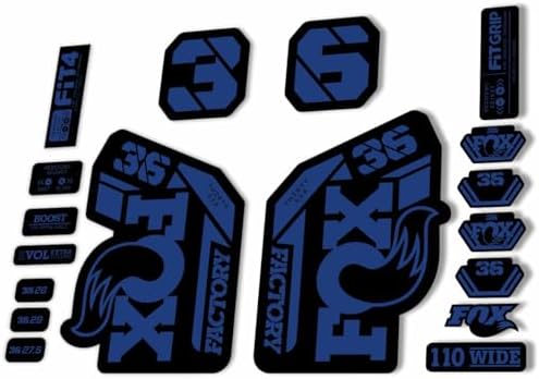 Fork Replacement Decal Sticker Compatibale for Fox 36 2021 Series Dark Blue (Glossy) image 2