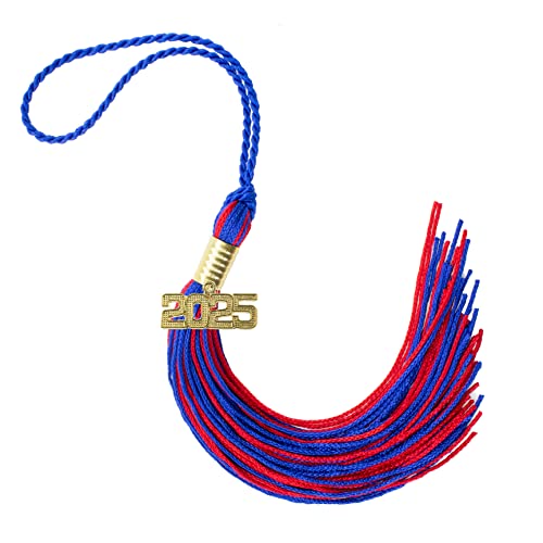 Tassel Depot 2025 Royal/Red Graduation Tassel - Every School Color Available - Made in USA