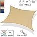 SUNNY GUARD Sun Shade Sail 6.5' x 10' Rectangle Sand UV Block Sunshade for Backyard Yard Deck Patio Garden Outdoor Activities and Facility(We Make Custom Size)